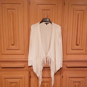 Banana Republic Sweaters - Banana Republic, Winter white cardigan with fringe Banana Republic Sweaters - Banana Republic, Winter white cardigan with fringe